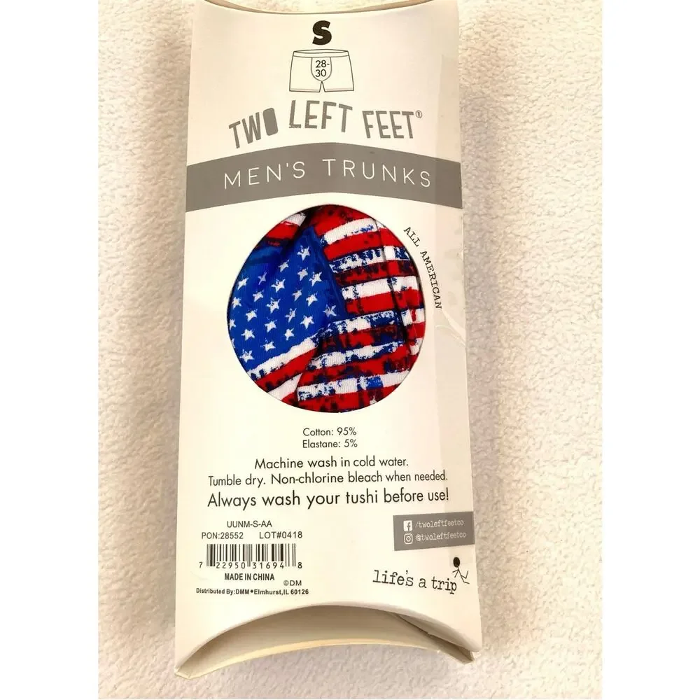 Men's Trunks Briefs Red White Blue Flag Small NWT New in Pkg